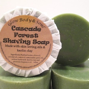 Cascade Forest Scent Shaving Soap Cold Process Soap Men's Shaving Soap