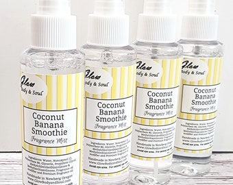 Coconut Banana Smoothie Fragrance Mist Perfume Spray