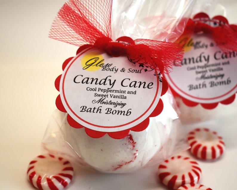 Candy Cane Bath Bomb Fizzy | Etsy