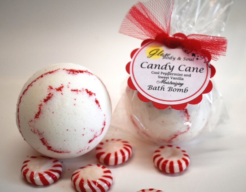 Candy Cane Bath Bomb Fizzy | Etsy