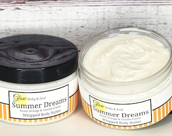 Summer Dreams Body Butter: Sweet Orange Vanilla, Handmade, 4oz