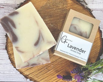 Handmade Lavender Essential Oil Palm Free Soap: Cold Process Artisan Soap