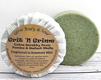 Grit N Grime Scrubby Soap Handmade Artisan Mechanics | Gardeners Soap