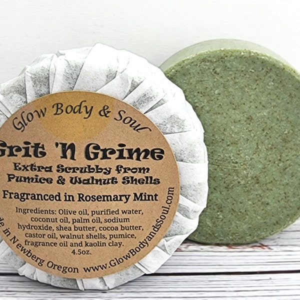 Grit N Grime Scrubby Soap Handmade Artisan Mechanics | Gardeners Soap