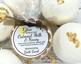 Oatmeal, Milk, and Honey Bath Bomb Fizzy