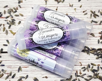 Lavender Whispers Lavender Essential Oil Lip Balm Unsweetened Lip Balm