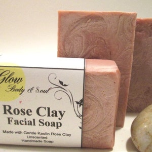 Rose Clay Facial Soap Handmade Facial Soap