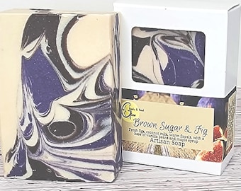 Brown Sugar and Fig Soap Handmade Cold Process Soap