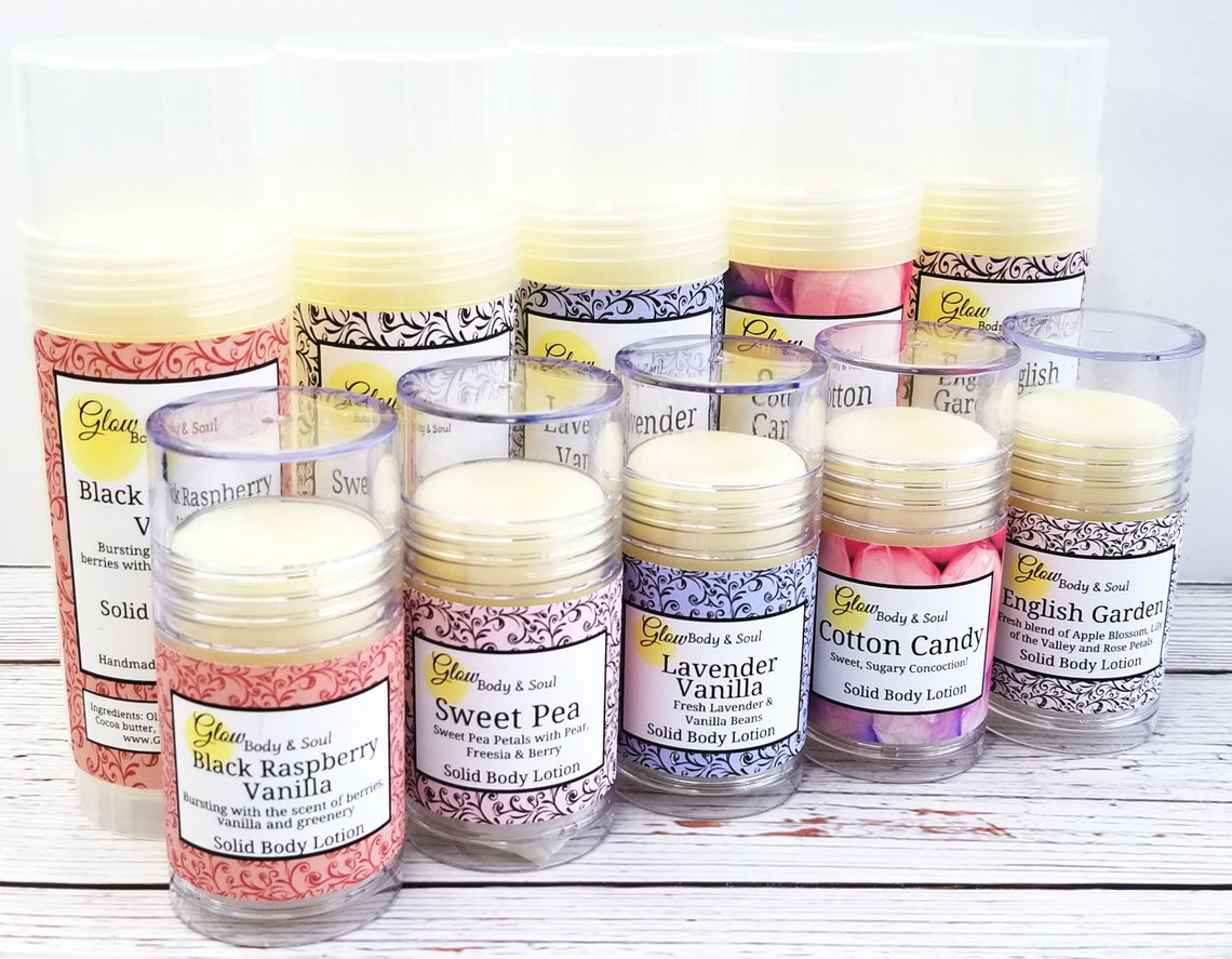 Solid Lotion Body Bar Your Choice of Fragrance and Size Etsy