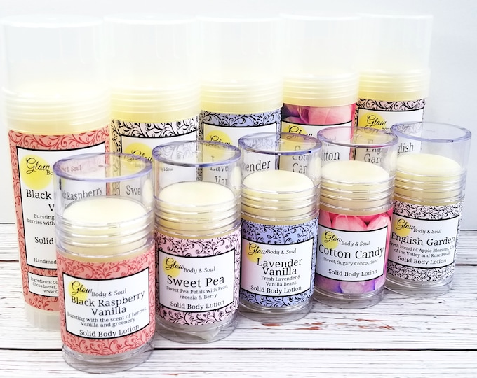 Solid Lotion Body Bar Your Choice of Fragrance and Size