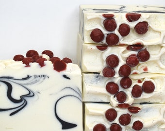 Moonlight Pomegranate Soap Handmade Cold Process Vegan Soap