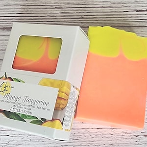 Mango Tangerine Soap Handmade Cold Process Vegan Soap