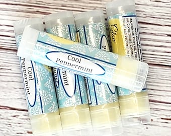 Peppermint Essential Oil Lip Butter - Unsweetened & Refreshing