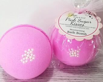 Pink Sugar Kisses Bath Bomb Fizzy