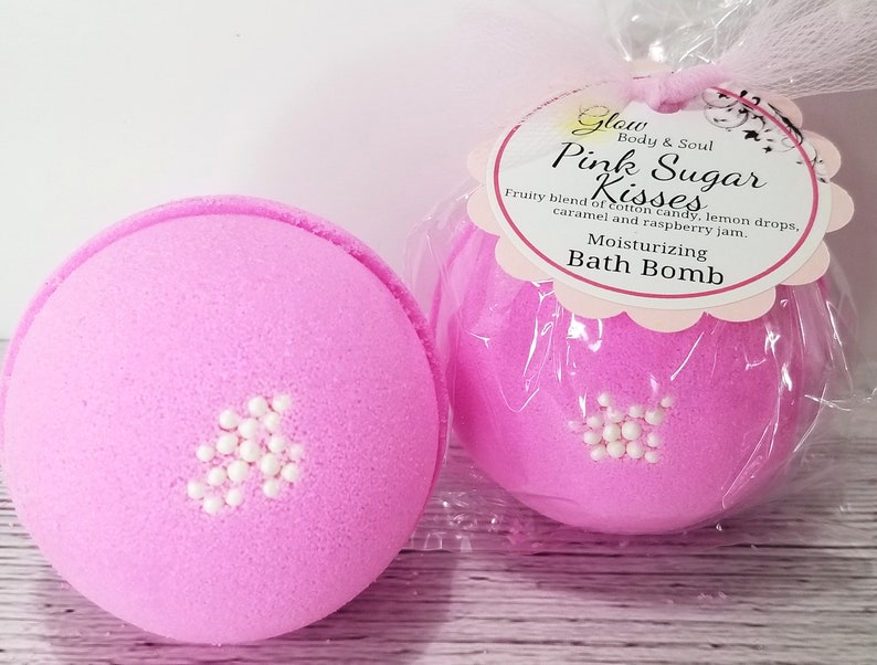 Pink Sugar Kisses Bath Bomb Fizzy Etsy