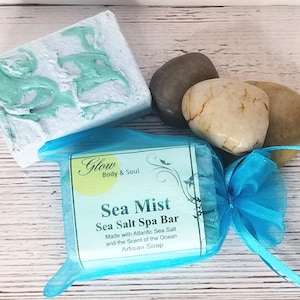 Sea Mist Sea Salt Spa Bar Soap Handmade Sea Salt Soap
