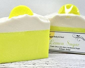 Lemon Sugar Soap Handmade Cold Process