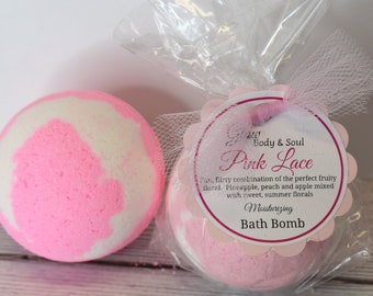 Pink Lace Bath Bomb Fizzy