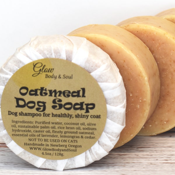 Oatmeal Dog Soap Handmade Vegan all Natural Dog Soap
