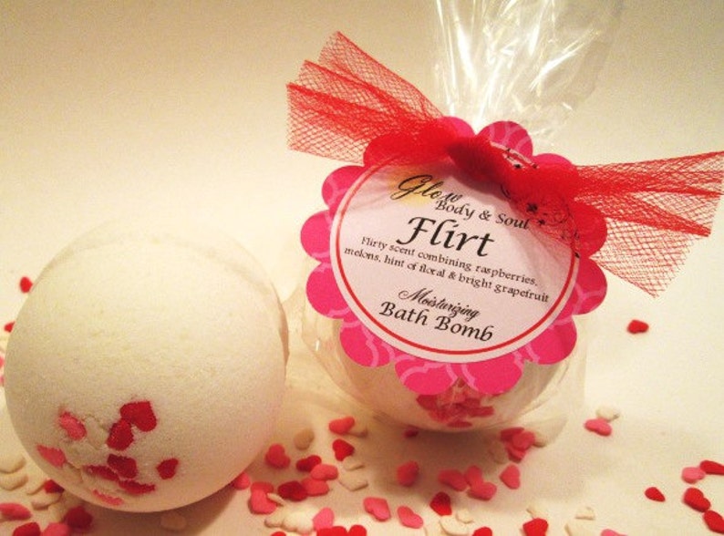 Flirt Bath Bomb Fizzy Bath Bomb Moisturizing Bath Bomb image 3