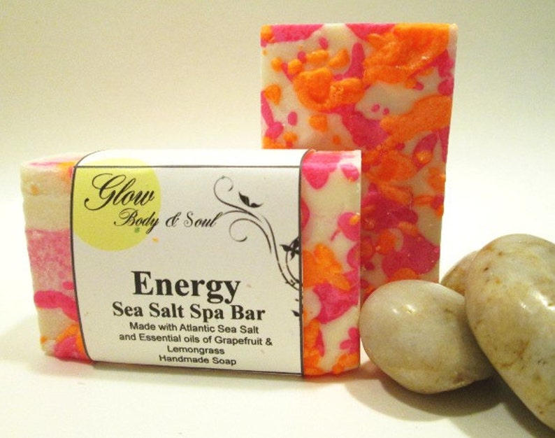 Energy Sea Salt Spa Bar Soap Handmade Sea Salt Soap image 1