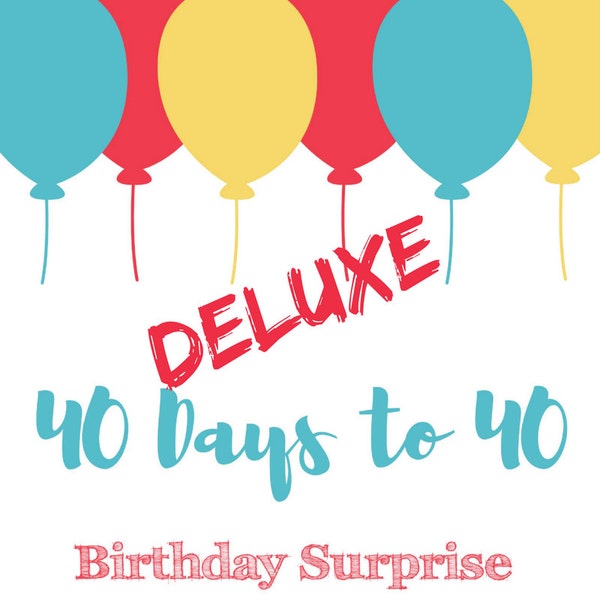 Milestone 40th Birthday Creative Surprise Kit |Countdown Tags | Link for Gift Ideas |Men Women |Digital Download | *NEW*PDF of 40 Gift Ideas