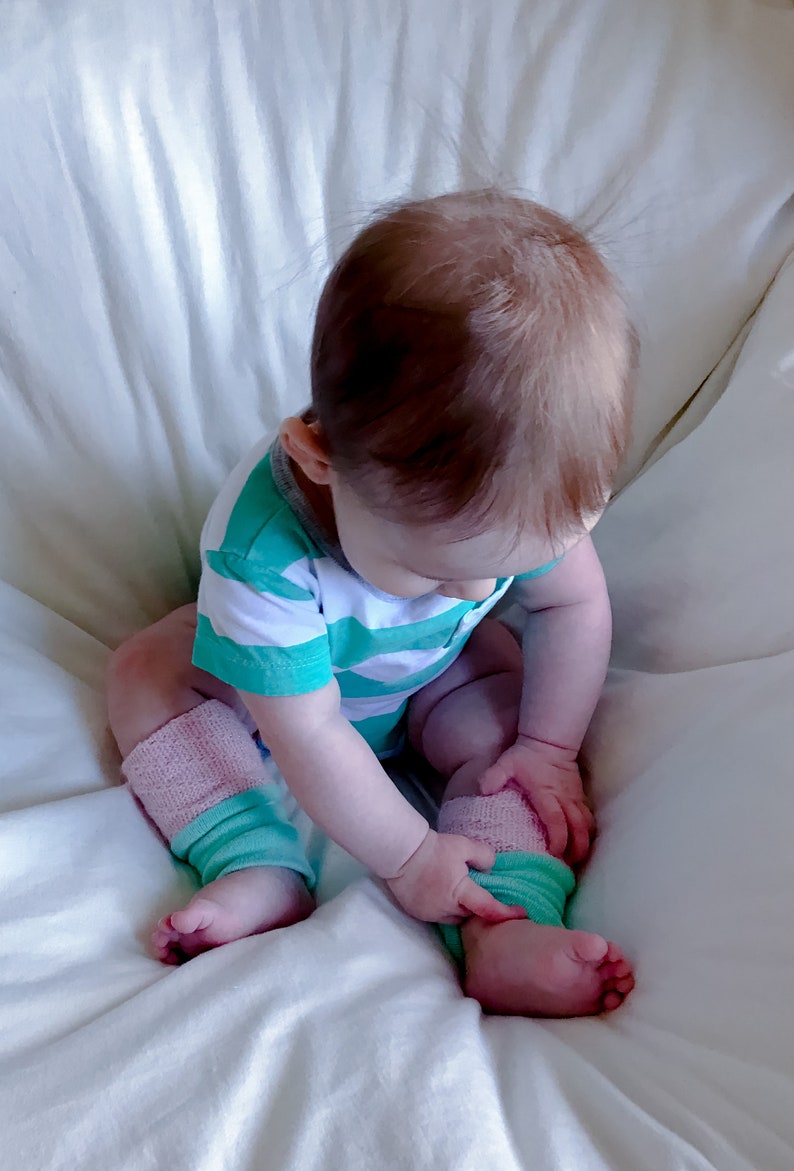 mint /& rose baby leg warmers upcycled legwarmers hand made in Cananda ethical DominiqueJuliette Montreal designer Montreal style