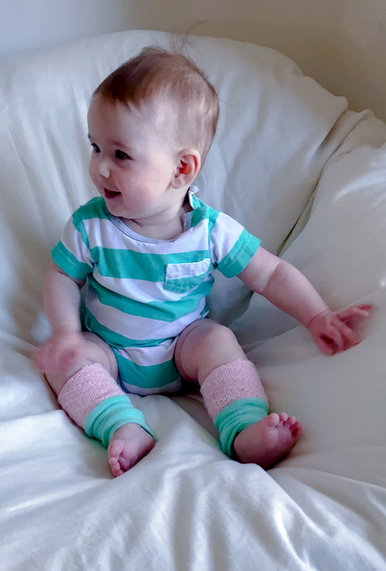 mint /& rose baby leg warmers upcycled legwarmers hand made in Cananda ethical DominiqueJuliette Montreal designer Montreal style