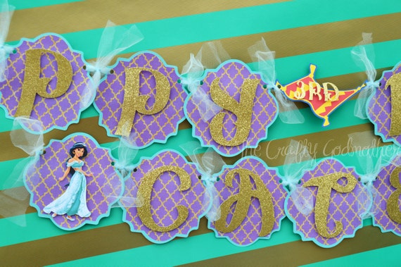 Banniere De Joyeux Anniversaire Princesse Jasmine Or Etsy Banniere De Joyeux Anniversaire Princesse Jasmine Or Etsy