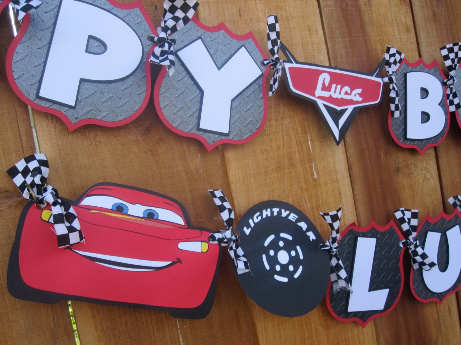 Premium Disney Cars Lightning McQueen Birthday Banner Pertaining To Cars Birthday Banner Template