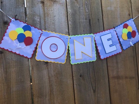 Pixar UP inspired highchair banner pixar Up 1st birthday pixar UP first birthday pixar Up smash cake