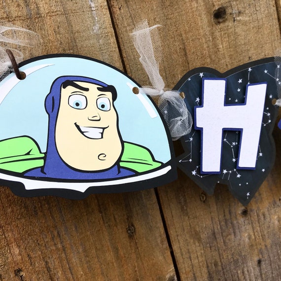 Disney Pixar Toy Story Buzz Lightyear Birthday Banner Etsy