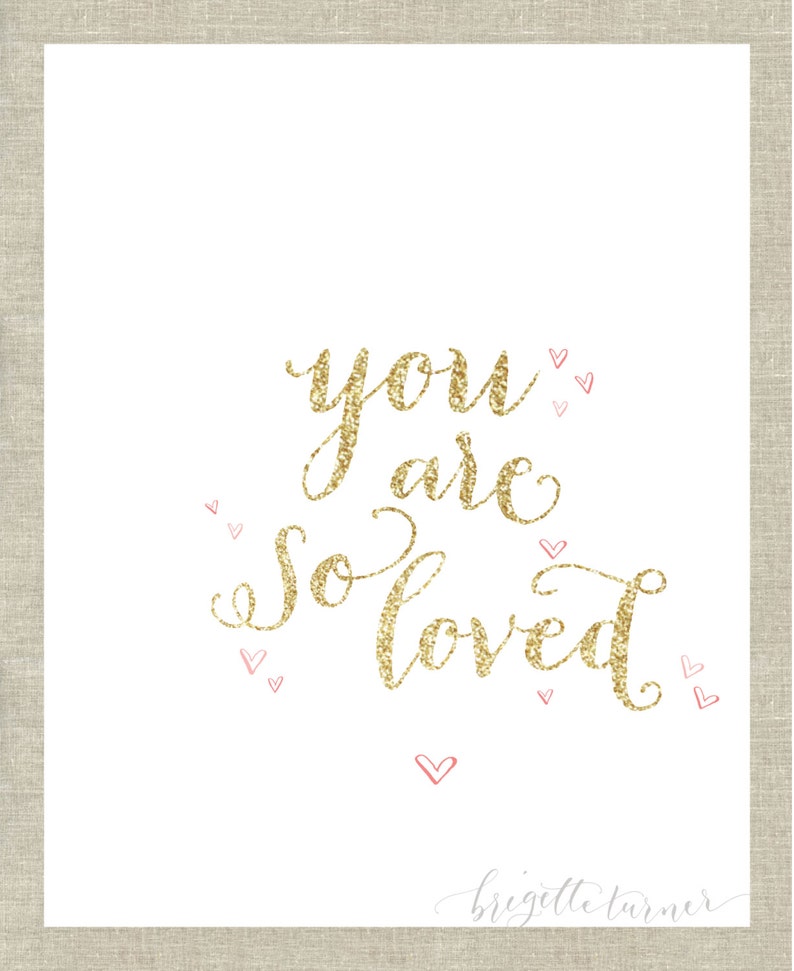 You Are so Loved Bible Verse Wall Art Print Children Etsy