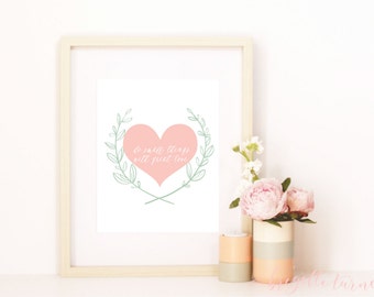 Wall Art Print | Girls | Room | Nursery | Do small things with great love