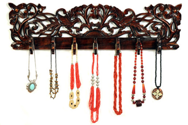 Elaborate Hand Carved Wooden Hanger From Lombok Etsy