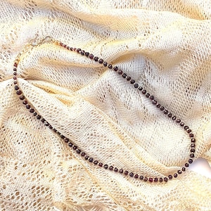 Hand Cut Garnet Choker: Dark Red Gemstone Necklace