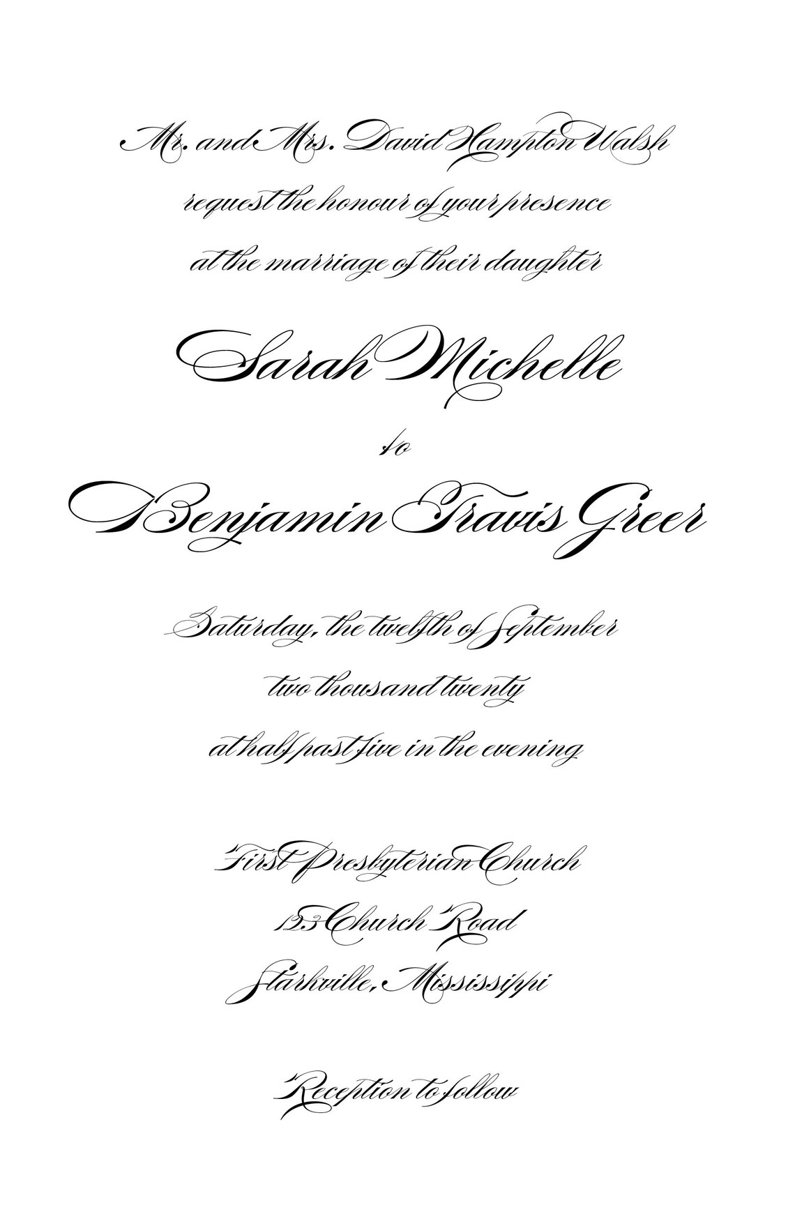 Classic Elegant Wedding Invitation Formal Wedding Etsy