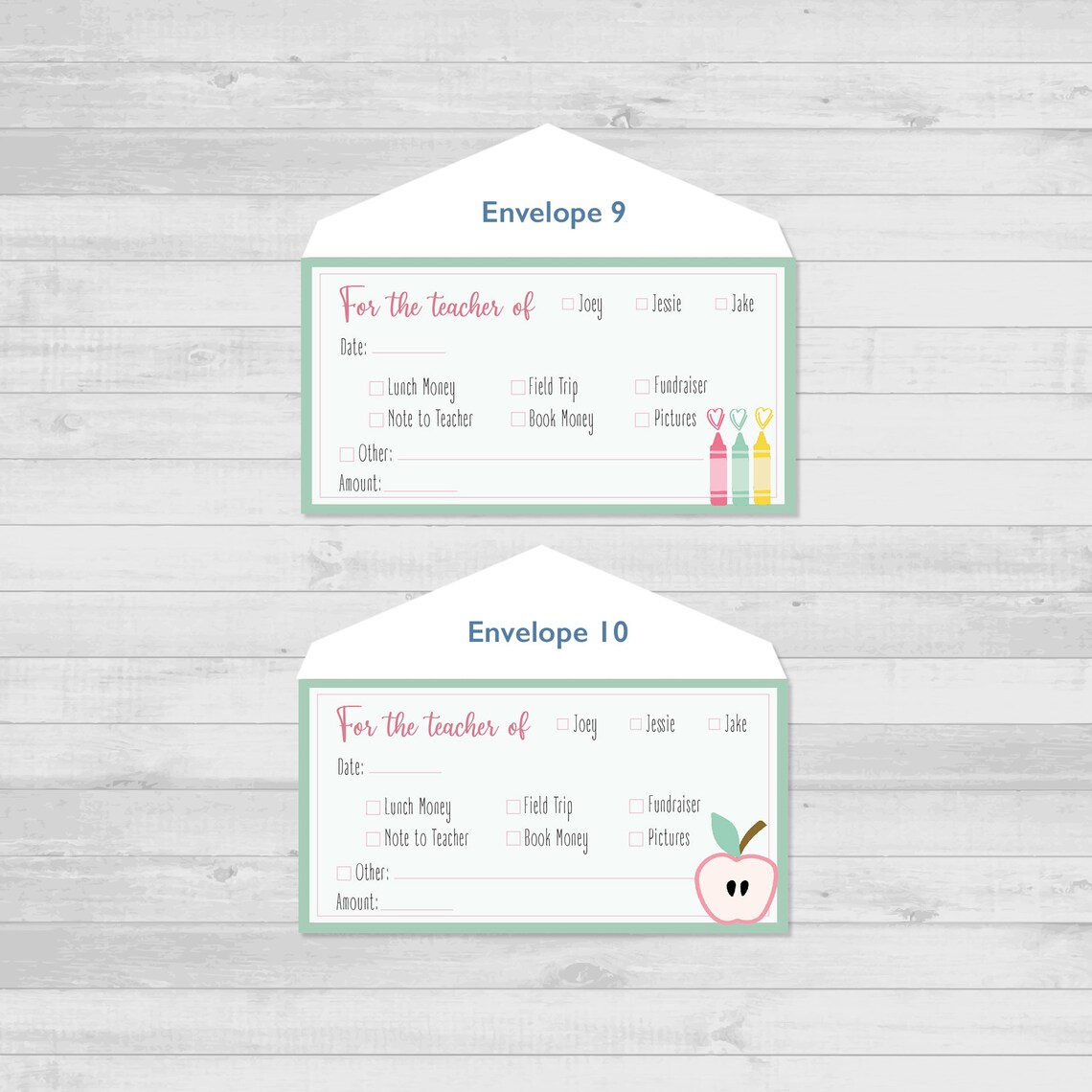 Personalized Envelopes for School Money Back to School Etsy