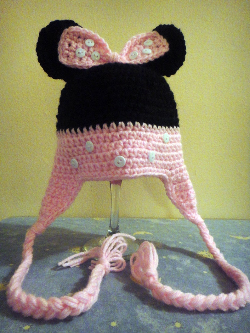 Minnie Mouse Inspired Crochet Hat for Baby Toddler Child Teen Etsy
