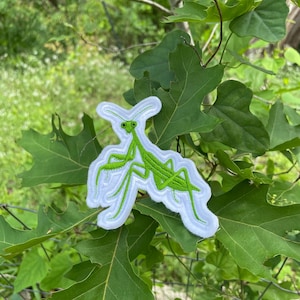 Praying Mantis Embroidered Large Patch Green Insect Sew On Applique