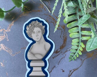 Greek Bust Sticker or Magnet | Laptop WaterBottle Sticker | Fridge Magnet | Eclectic Decor Sticker | Gift for Her | Goddess Statue