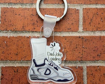 Dad Joke Loading Acrylic Keychain | Gift for Father’s Day | Cute Gift for Daddy from Kid | Dad Shoes | Pregnancy Announcement for Husband