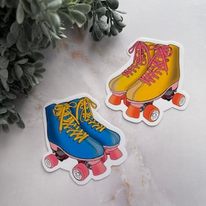 Best Friend Roller Skate BFF Stickers or Magnets | Laptop Sticker | WaterBottle Sticker | Friendship Cute | Gift for Friend | Helmet Sticker