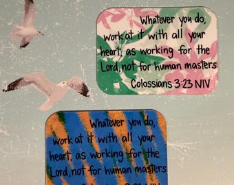 Whatever You Do Sticker or Magnet | Colossians 3:23 | Laptop Sticker | Water Bottle Sticker | Bible Verse Sticker | Bible Study Gift Pastor