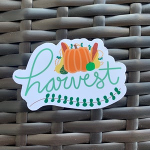 Harvest Fall Sticker or Magnet | Laptop Sticker | Water Bottle Sticker | Funny Sticker | Halloween Sticker | Thanksgiving Gift