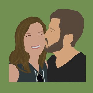 Custom Digital Portrait | Friend Gift | Family Portrait | Mother’s Day | Anniversary Gift | Wedding Gift | Bridal Shower | Sticker | Magnet 画像 5