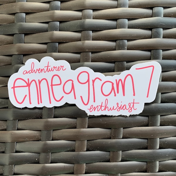 Enneagram Seven Sticker or Magnet | Enthusiast | Adventurer | Laptop Sticker | Water Bottle Sticker | Enneagram 7 | Fridge Magnet