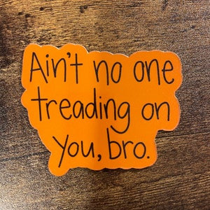 Ain’t No one Treading On You Bro Waterproof Sticker or Magnet | Laptop WaterBottle Sticker | Locker Decor | Liberal Sticker | Feminism | BLM