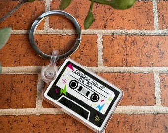 90s Mix Tape Acrylic Keychain | Gift for Son Daughter | Gift for Friend | Gift for Millennial | Trendy Key | Cassette Vintage | Nostalgia
