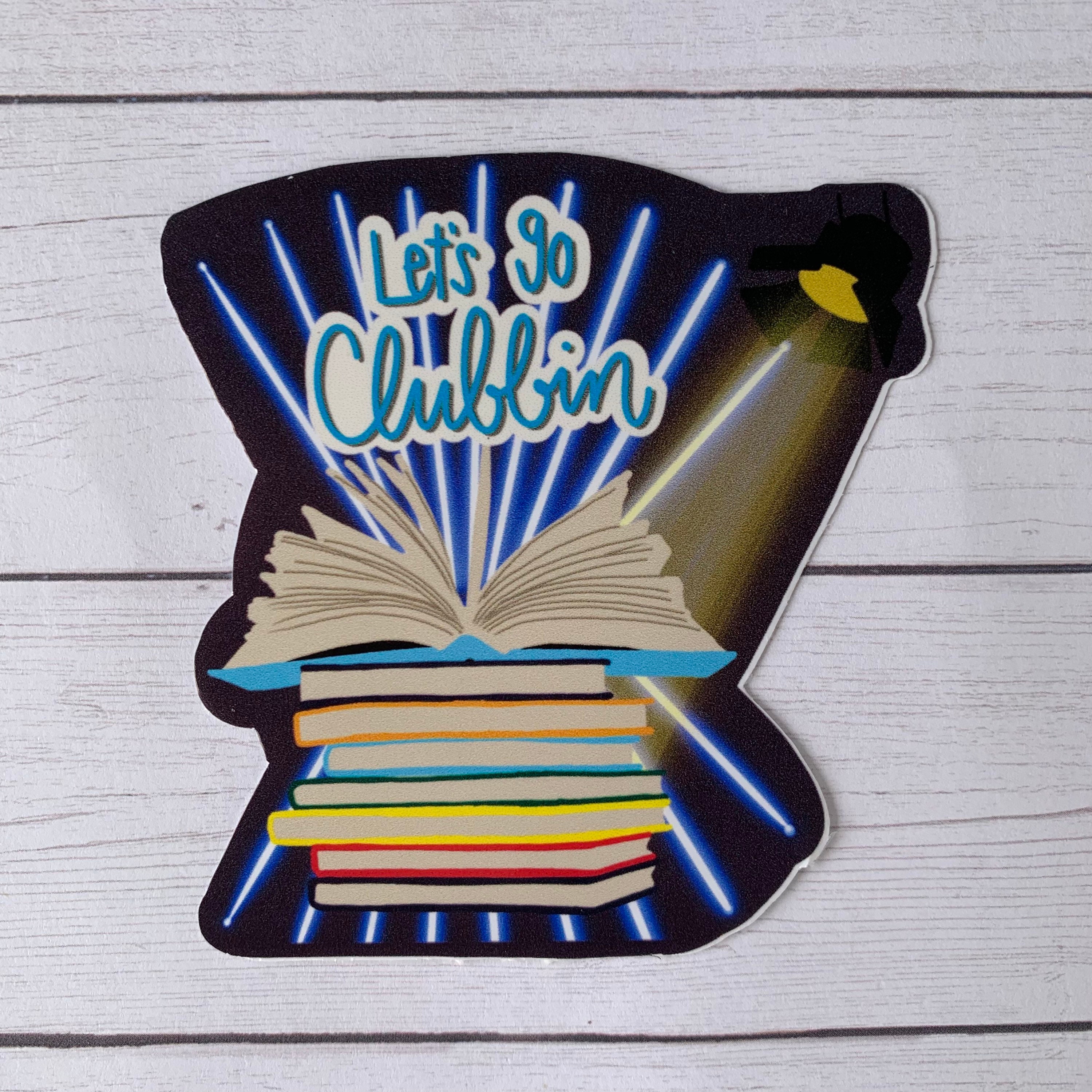 Book Club Clubbin Pun Sticker or Magnet | Laptop Sticker | Water Bottle ...